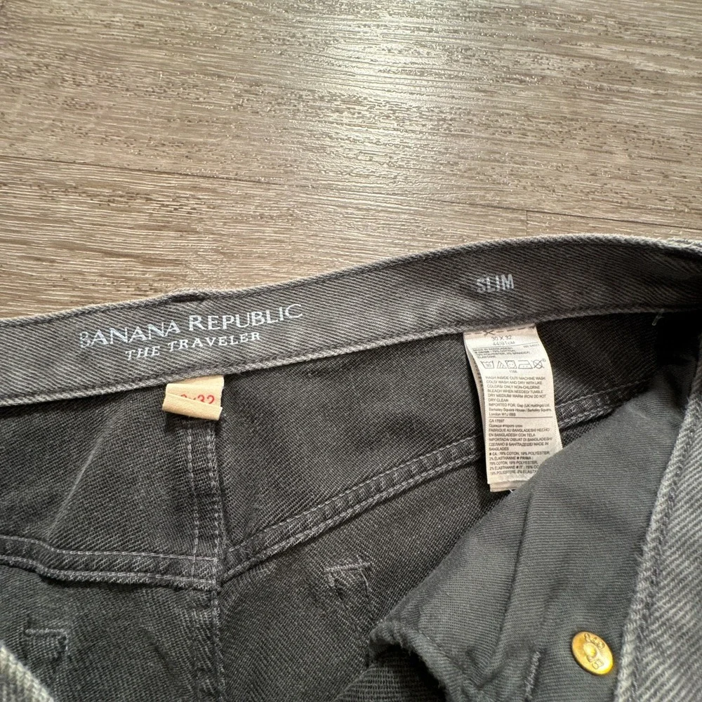 Banana Republic Jeans Mens 30 Gray Denim The Traveler Slim 30x31 Cotton Blend‎